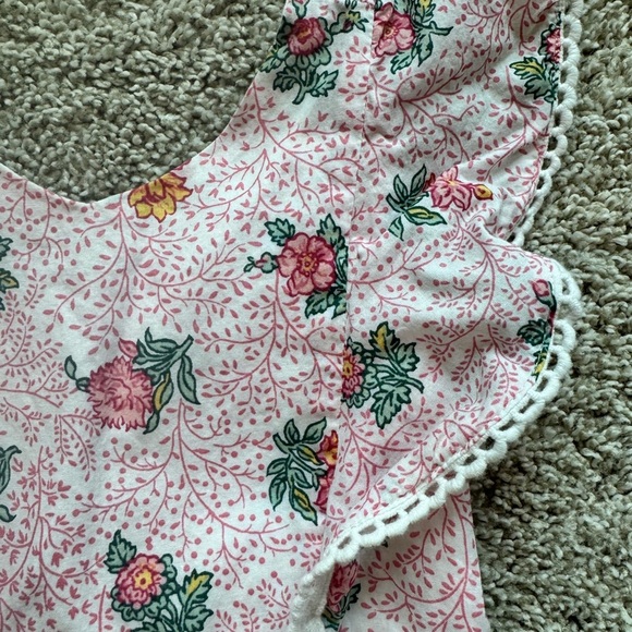 Girls Janie and Jack dress Pink Flutter Sleeve Sundress floral size 5 - Picture 3 of 10